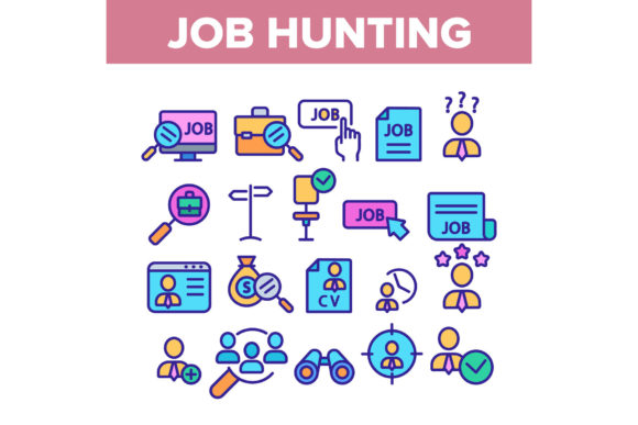 Boost Your Career Brand with Job Hunting Color Icons
