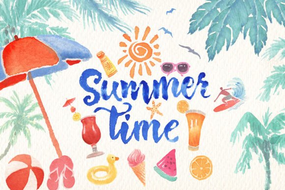 Bringing the Season to Life with Summer Time Watercolor Clipart