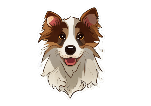 Captivating Collie Dog Cartoon Drawing for Creative Projects
