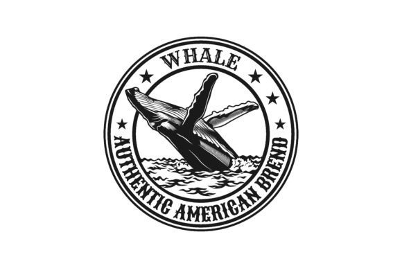Creative American Brand with Huge Whale Design