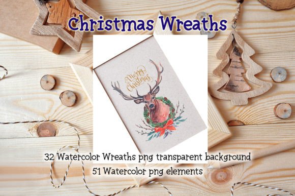 Elevating Holiday Design with Hand-Painted Watercolor Christmas Wreaths