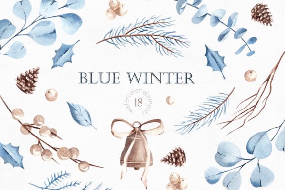 Evaluating Blue Christmas Flora Clipart for Creative Projects
