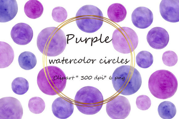 Evaluating Purple Watercolor Circles Clipart PNG for Professional and Personal Design Projects
