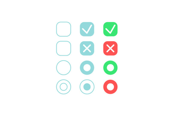 Option Circles UI Elements Kit for Modern Design