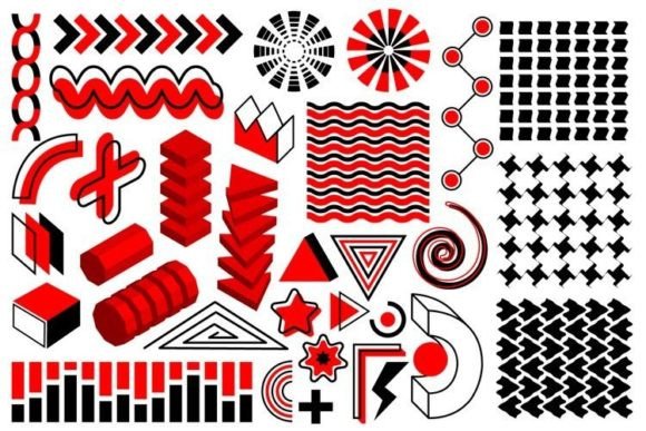 Red and Black Design Elements for Bold Visuals