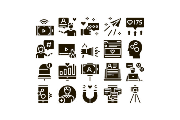 Strategic Visual Communication with the Blogger Internet Social Channel Icons Set Vector