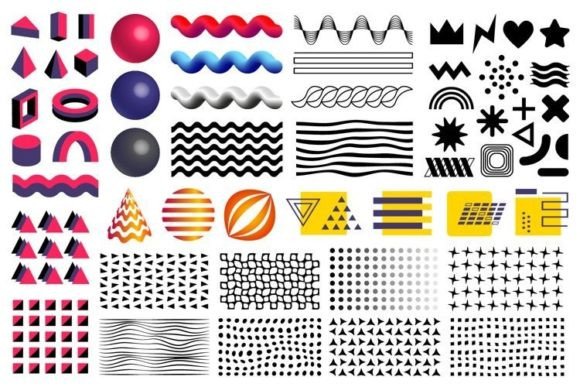 Unleashing Retro Futurism: A Comprehensive Guide to the Memphis Design Elements Set