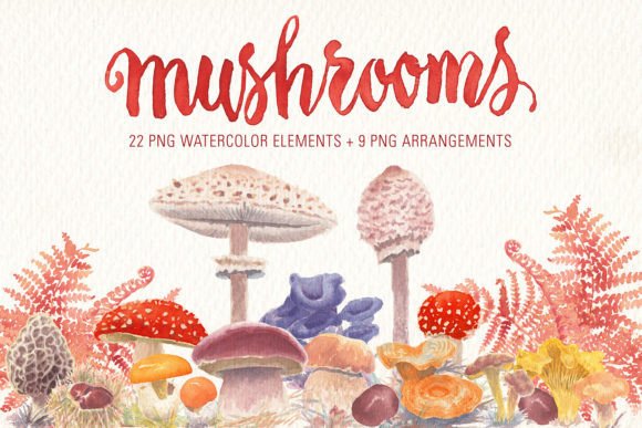Unlocking Creative Potential with Mushrooms Watercolor Clipart